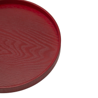 Teetablett Rund Rot