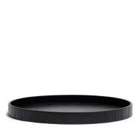 Teetablett Rund Schwarz