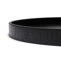 Teetablett Rund Schwarz