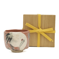 Raku Kichizaemon XIV Kakunyu Chawan Aka-Raku