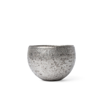 Takashi Endoh tasse ronde argentée