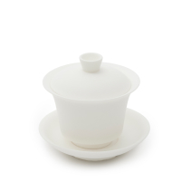 Gaiwan Dehua Porcelain Matt Weiß