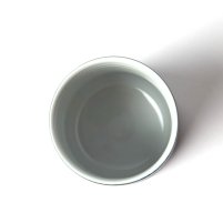 Tasse à thé japonaise Asahiyaki gris mat noire