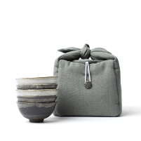 Petr Novak Yoshi En Tea Bowl Set White & Black Light Bag