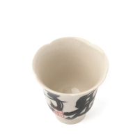 Jingdezhen Calligraphy Porcelain Teacup Every Day A Good Day Black White