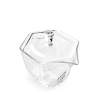 Glass Gaiwan Yoshi en Xue Hua Hexagon