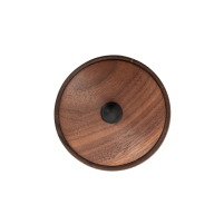 Tea Caddy Black Walnut Wood Pillar S