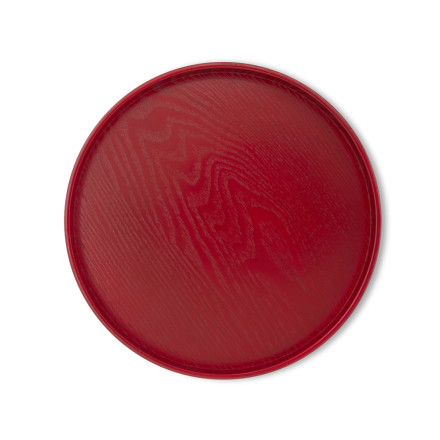 Tea Tray Round Red