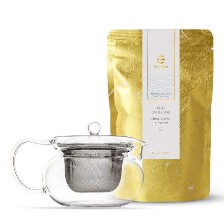 Glass Teapot Darjeeling Chai Set