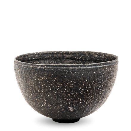 Japanese Tea Bowl Black Round
