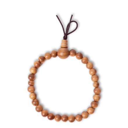 Bracelet de perles de prière en bois de santal M