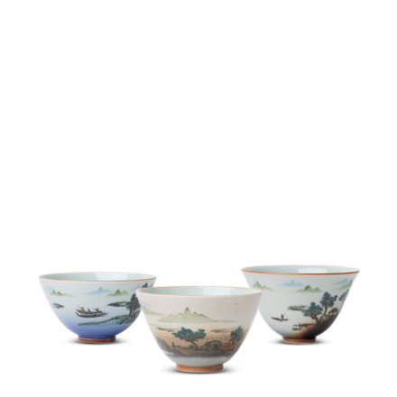 Jingdezhen Gongbi Painted Porcelain Teacup Daylight