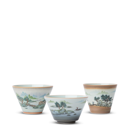 Jingdezhen Gongbi Painted Porcelain Teacup Straight