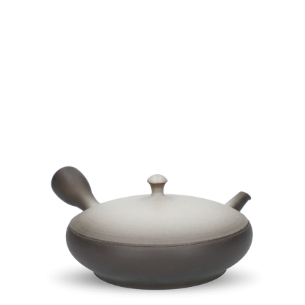 Kyusu Tokoname Junzo Maekawa Bokashi noir et blanc