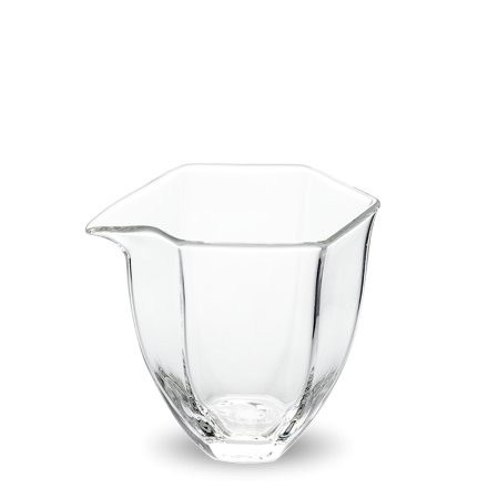 Gaiwan hexagonal en verre Yoshi En Xue Hua 