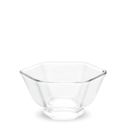  Glass Teacup Yoshi en Xue Hua Hexagon