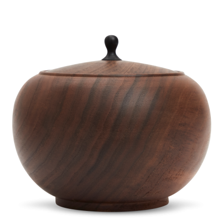 Tea Caddy Black Walnut Wood Melon L