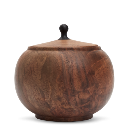 Tea Caddy Black Walnut Wood Melon M