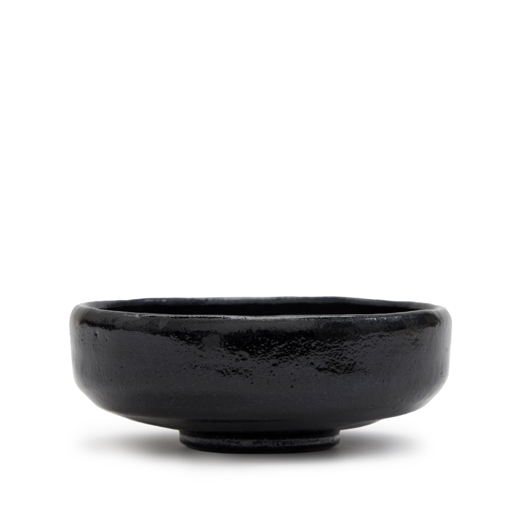 Black Raku Tea Bowl Badarai Kuro Ø14cm