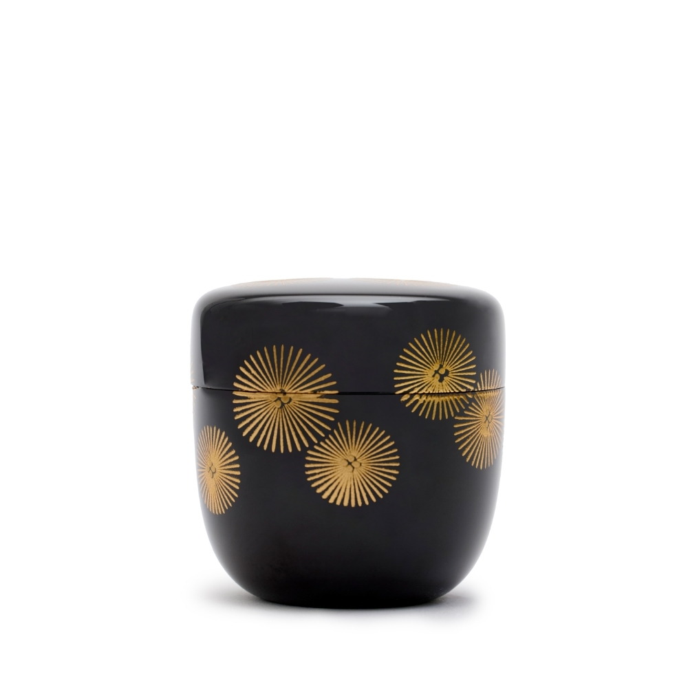 Pasdrucn Matcha Behälter 170ml - Keramik Teedose Mit Aluminium-Deckel (Schwarz)