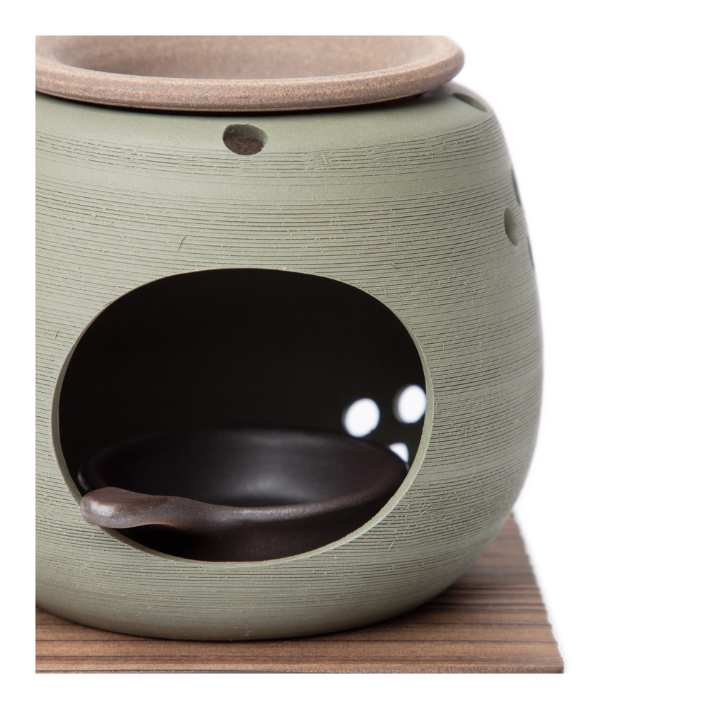 Incense burner tea & gentle glow green