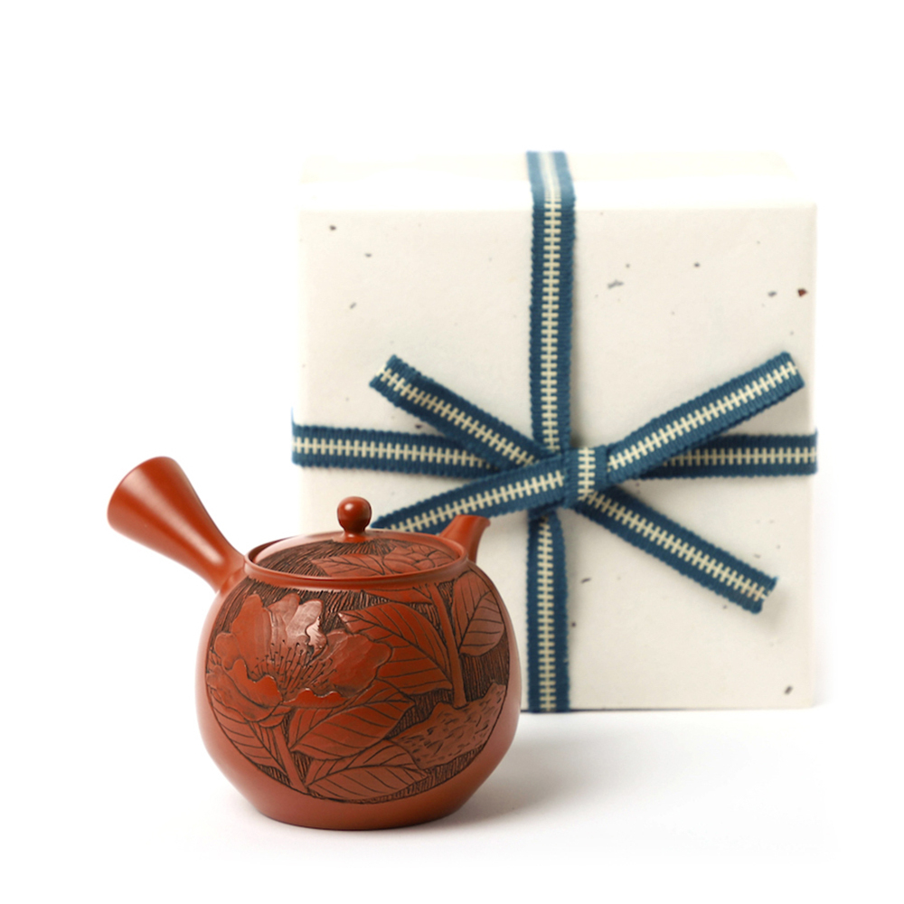 kouchanです Vintage Tokoname Ware Tea Set: Shudei Red Clay Kyusu Teapot