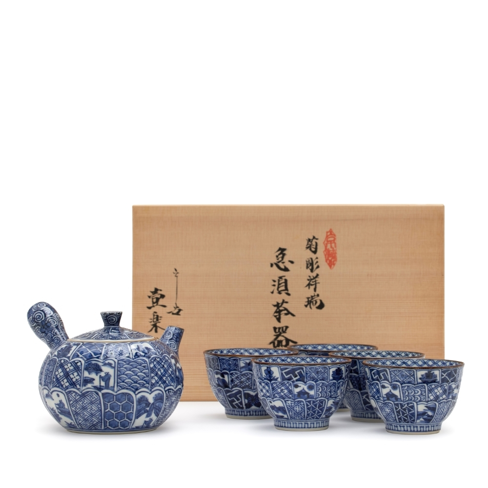Japanese Tea Service, Ichiraku Kikubori Shonzui