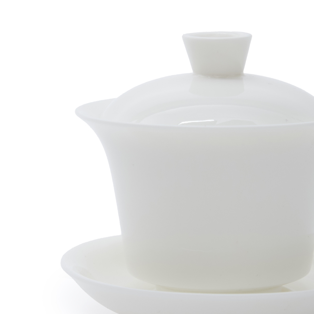 Gaiwan porcelaine Dehua blanc satiné