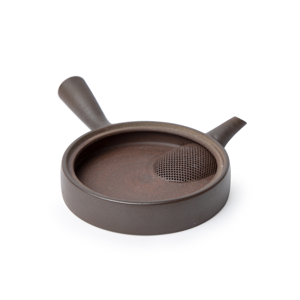 ☾Jimiyou茶様 Japanese Teapot, Jinshu Hira Tokoname-yaki Kyusu, brown 90ml