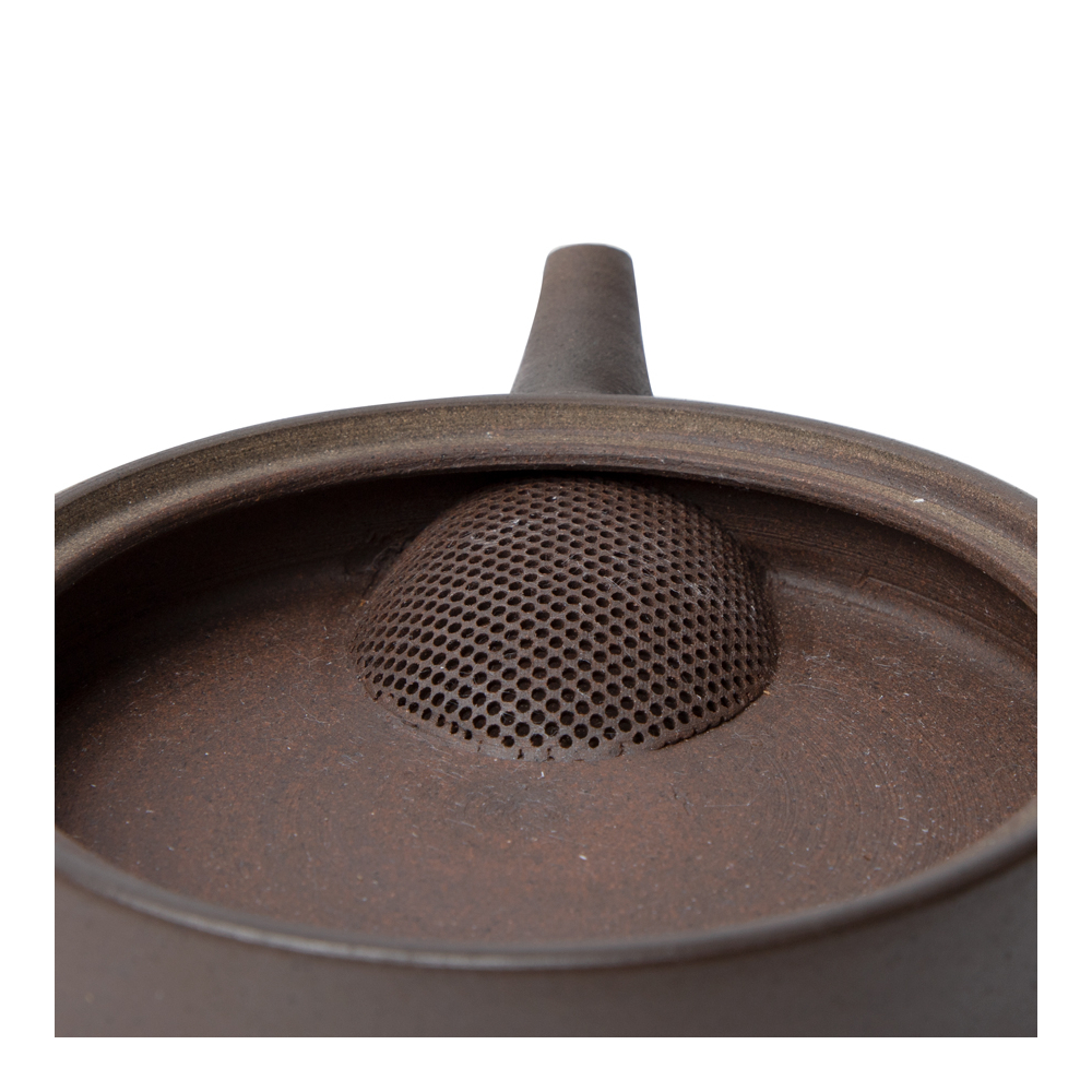 ☾Jimiyou茶様 Japanese Teapot, Jinshu Hira Tokoname-yaki Kyusu, brown 90ml