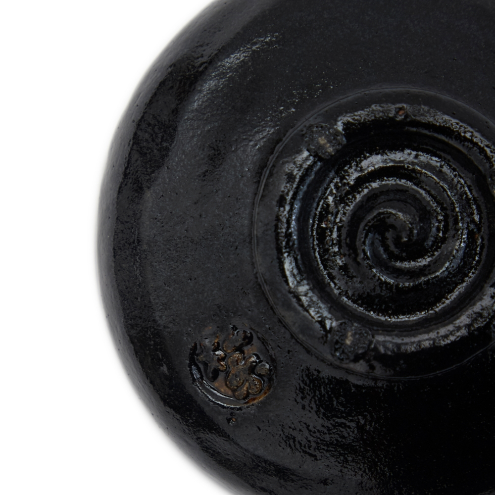 Matcha Bowl Raku Rikyu Kuro