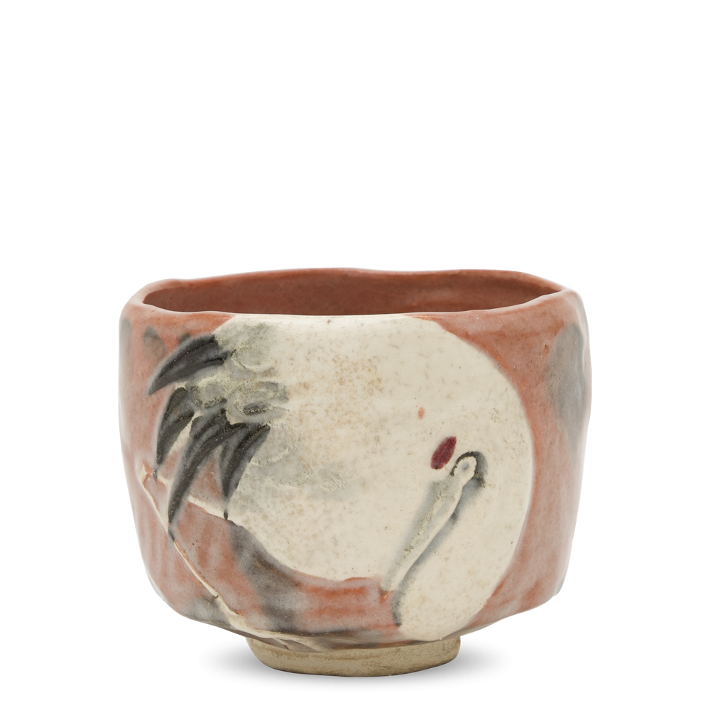 Raku Kichizaemon XIV Kakunyu Chawan Aka-Raku Raku Kichizaemon XIV Kakunyu Chawan Aka-Raku