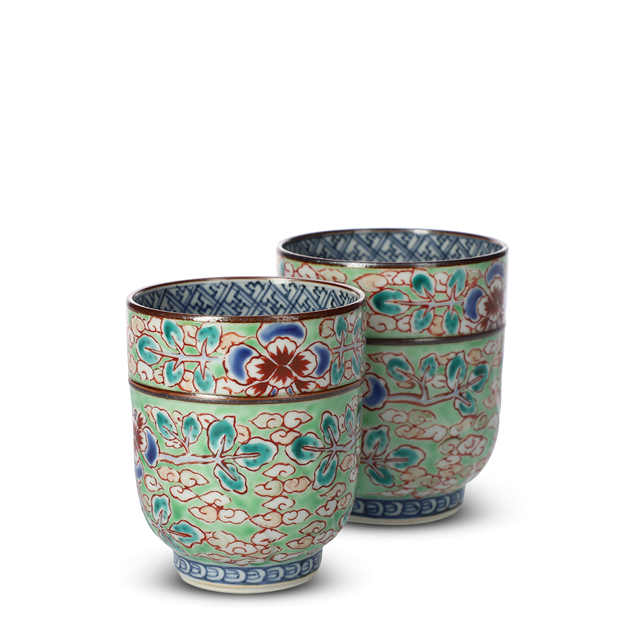Coffret de 2 tasses à thé en porcelaine Ichiraku Hiwakaun