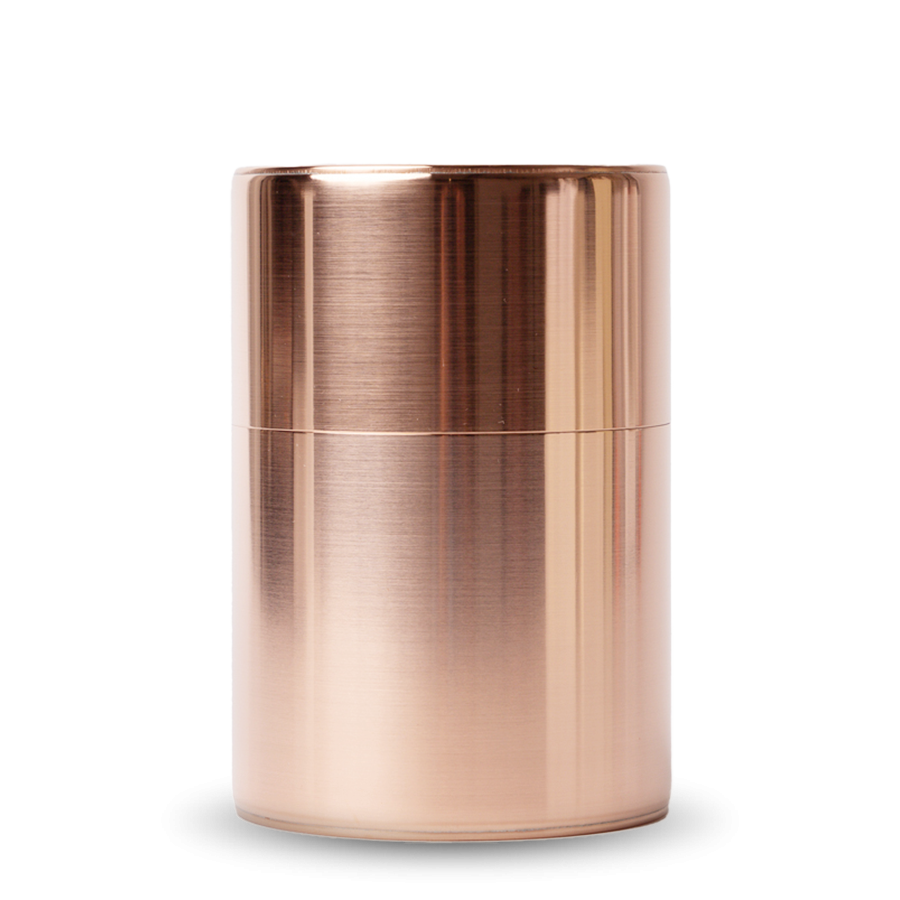 Boîte à thé Kaikado Cuivre Couvercle intérieur mobile 200 g Boîte à thé Kaikado Cuivre Couvercle intérieur mobile 200 g