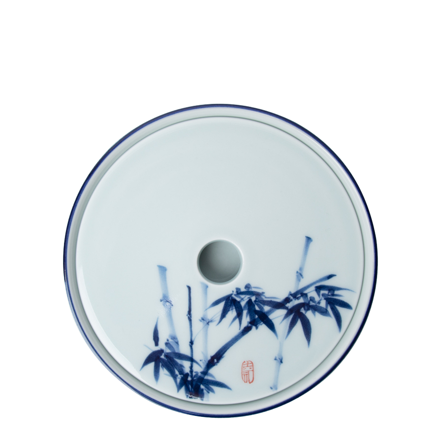 Porcelaine avec calligraphie de Jingdezhen Hu Cheng double scène, bleue & blanche