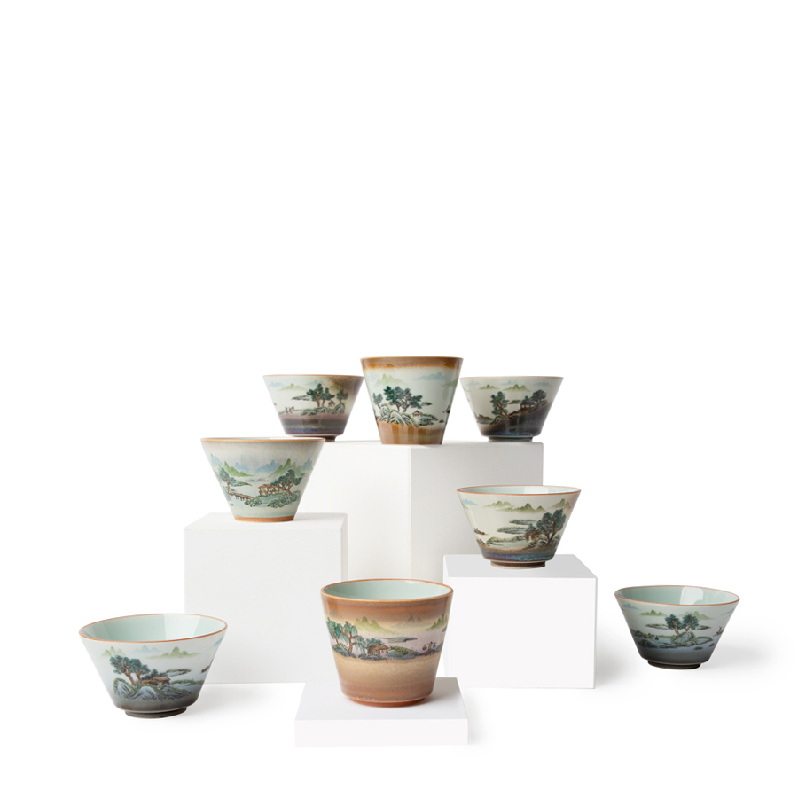 Jingdezhen Gongbi Painted Porcelain Teacup Straight