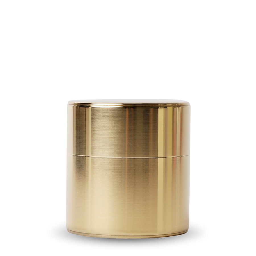 Tea Caddy Kaikado Brass Wide 120g Tea Caddy Kaikado Brass Wide 120g