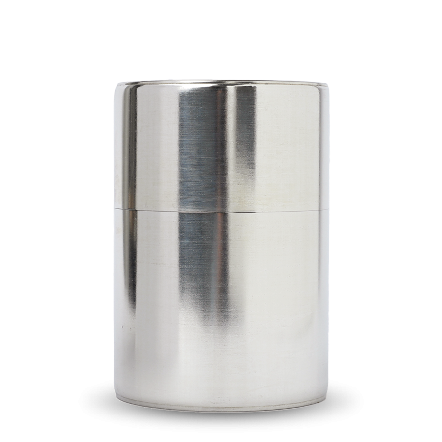 Tea Caddy Kaikado Tinplate Push Down Lid 200g Tea Caddy Kaikado Tinplate Push Down Lid 200g