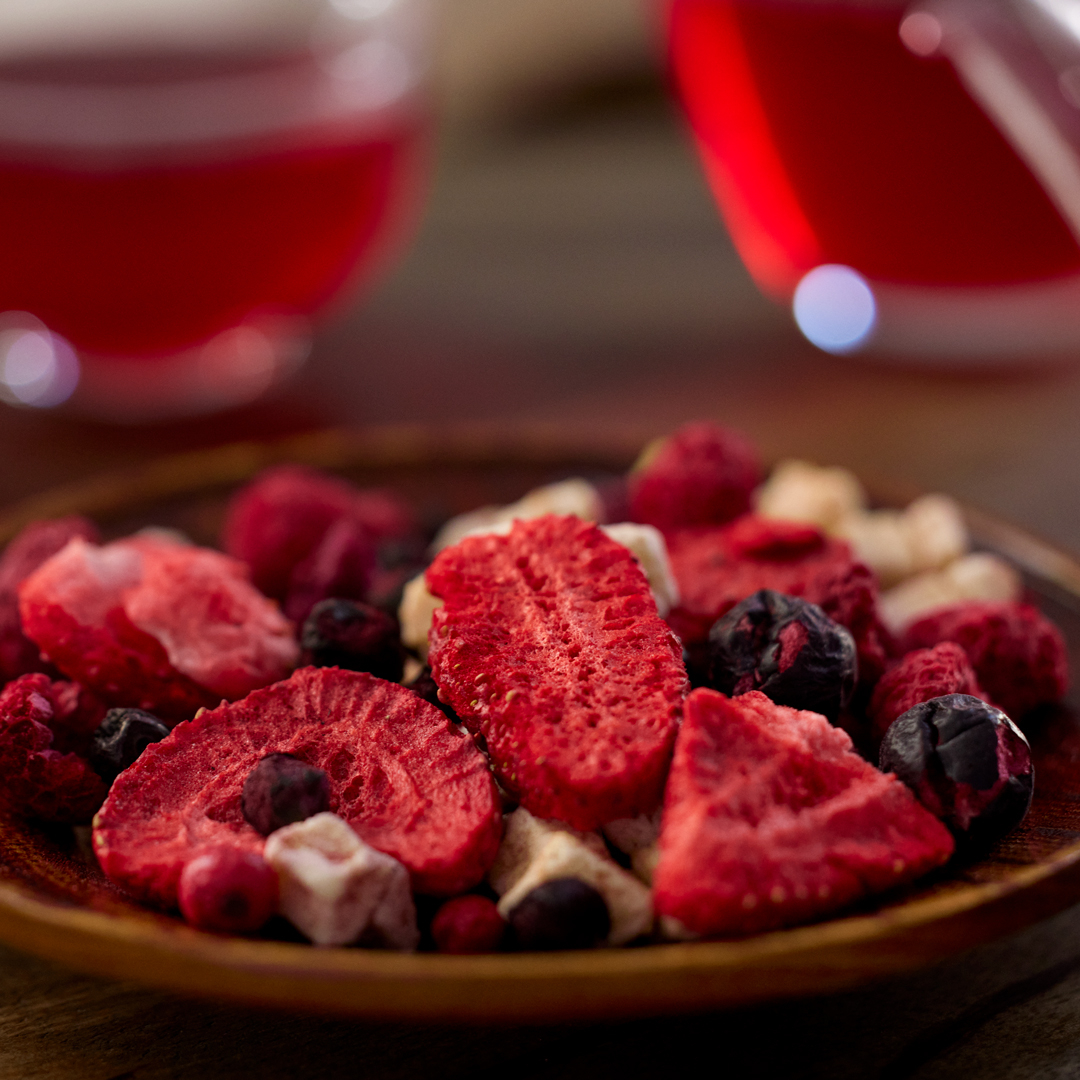 Infusion comestible fruit de la passion myrtilles caramel Infusion comestible fruit de la passion myrtilles caramel