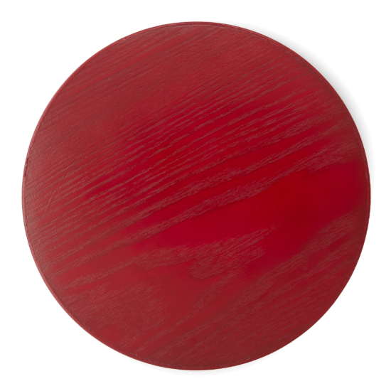 Teetablett Rund Rot