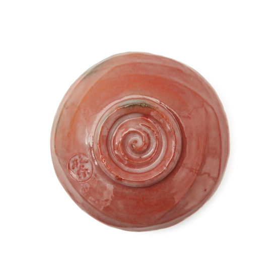 Matcha Schale Raku Jyou Aka