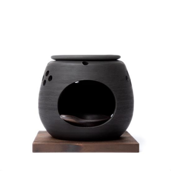 Réchaud Noir Pour Le Fumage Du Thé, Consumation Lente