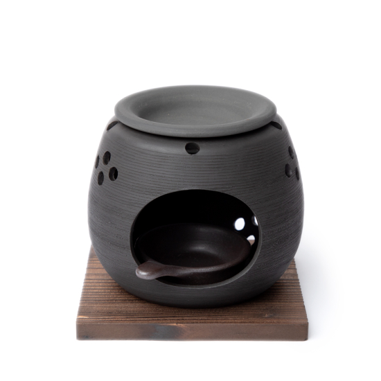 Réchaud Noir Pour Le Fumage Du Thé, Consumation Lente