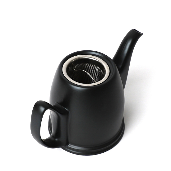 Théière En Porcelaine Noire Degrenne Salam 1,3l