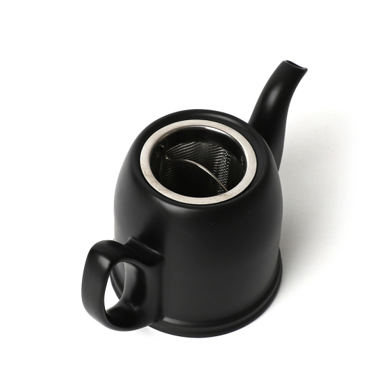 Théière En Porcelaine Noire Degrenne Salam 1,0l