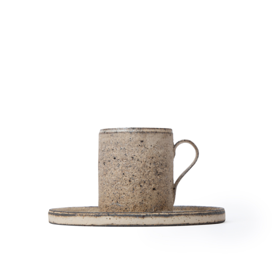 Takashi Endoh demi-tasse et soucoupe blanches