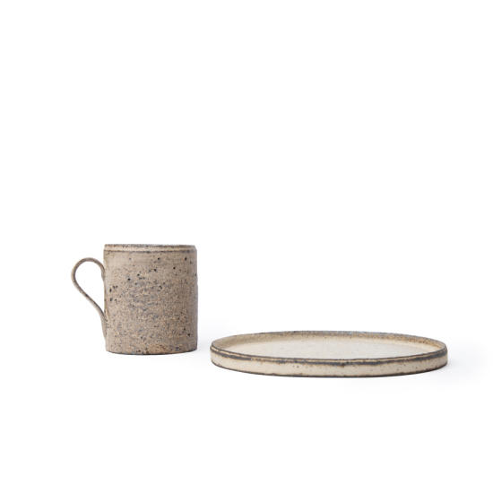 Takashi Endoh demi-tasse et soucoupe blanches
