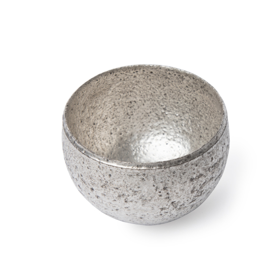 Takashi Endoh tasse ronde argentée