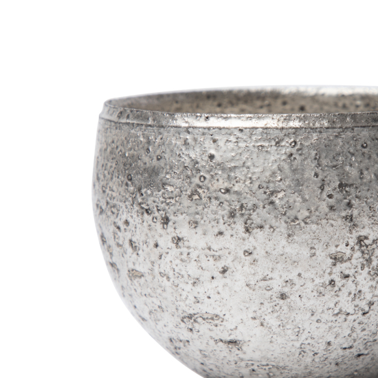 Takashi Endoh tasse ronde argentée