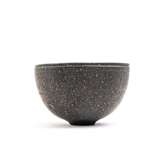 Japanese Tea Bowl Black Round